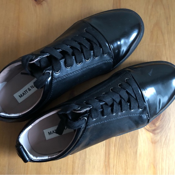 Matt and Nat Black Vegan Lace Up Sneakers - Picture 3 of 7